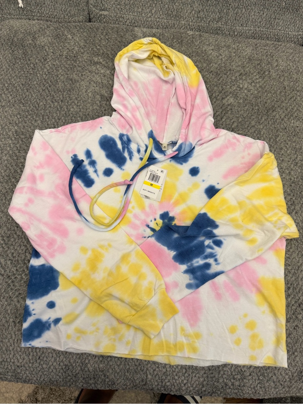 Self Esteem Tie-Dye Hoodie in Pink, Yellow & Blue